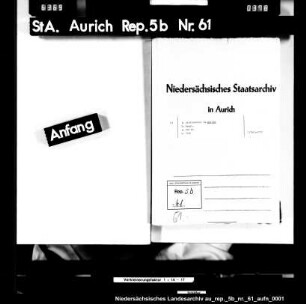 Ursprünglicher Gläubiger: Lateinschule in Aurich Gläubiger im Jahre 1744: Lateinschule in Aurich Höhe des Kredits bzw. der Schuld: 600 Reichstaler Jahr der Aufnahme des Kredits bzw. Jahr des Entstehens der Schuld: 1646