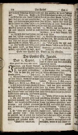 Die Epistel St. Jacobi. - Die Epistel St. Judä.