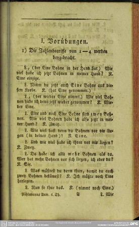 I. Vorübungen