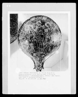 Bronzespiegel: Urteil des Paris, aus Todi