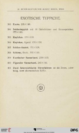 Exotische Teppiche (Nr. 393-401)