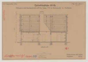 Kaisermühl (Kreis Lebus): [Hof Zachert]. [Wohnhaus] (Längsschnitt)