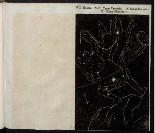 VII. Bootes. VIII. Canes Venatici. IX. Mons Moenales. X. Coma Berenices