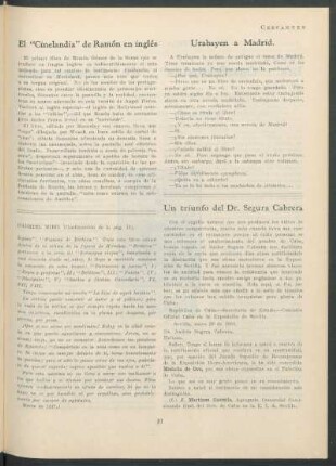 El "Cinelandia" de Ramón en inglés