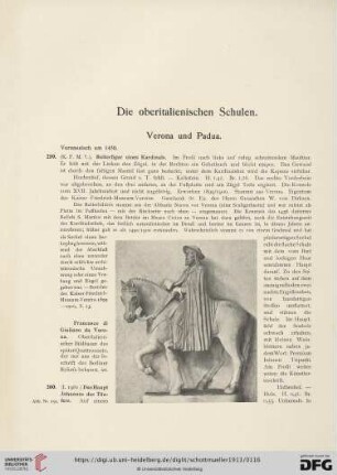 Die oberitalienischen Schulen (Nr. 259-340)