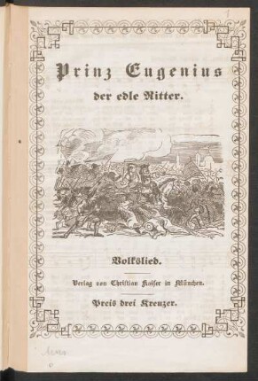 Prinz Eugenius der edle Ritter : Volkslied