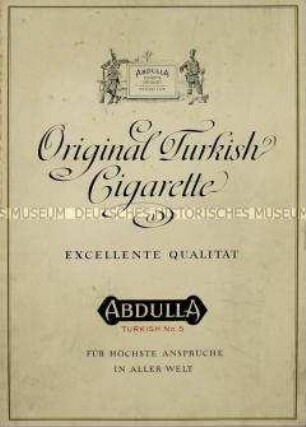Werbeaufsteller für "Abdulla No.5" - Zigaretten