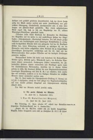 I. Das III. Bataillon bei Metzeral
