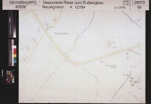 Gewerkschaft Zinnwalder Bergbau, Altenberg/Osterzgebirge; Grubenbetrieb Zinnwald in Sachsen und Sudetengau - Grubenbetriebskarte