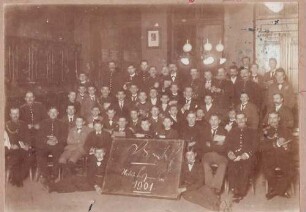 Gruppenporträt des Kurzschriftlehrgangs 1901