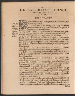 De Autoritate Conciliorum In Ecclesia Dei.