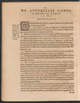 De Autoritate Conciliorum In Ecclesia Dei.