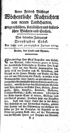 Dreyßigstes Stück