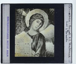 Cimabue, Santa Trinita Maestà (Florenz Uffizien 00134049) : Detail:Engelkopf