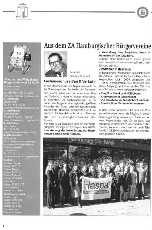 Aus dem ZA Hamburgischer Bürgervereine