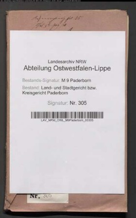 Kaufmann Moses Jonas Katz zu Paderborn