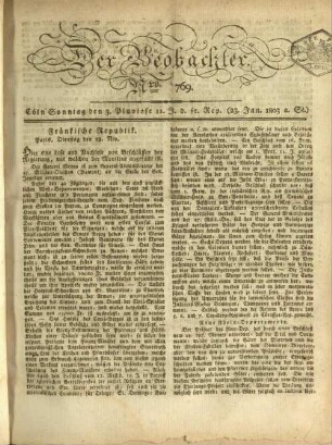 L' observateur. 1800-1810