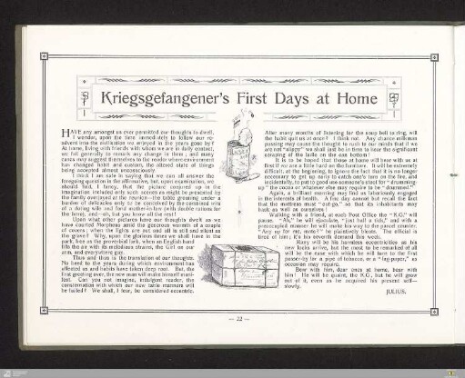 Kriegsgefangener's first days at home