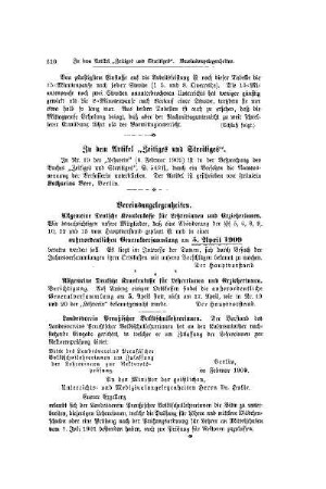 Zu dem Artikel "Zeitiges und Streitiges"