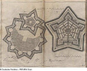 Grundrisse polygonaler Festungsanlagen