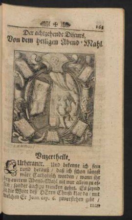 Der achtzehende Discurs. Von dem heiligen Abend-Mahl