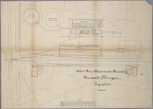Städt. Gas- und Wasserwerke Düsseldorf Gaswerk Flingern Lageplan