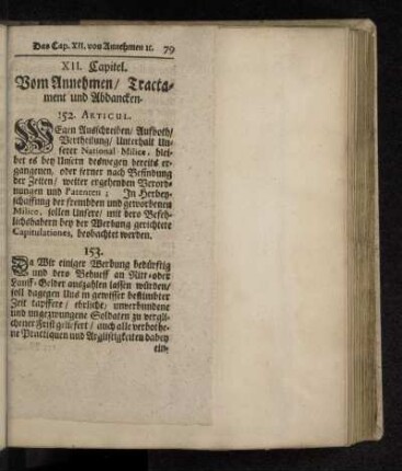 XII. Capitel. Vom Annehmen/ Tractament und Abdancken.