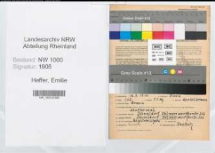 Entnazifizierung Emilie Heffer, geb. 16.09.1914 (Angest.)
