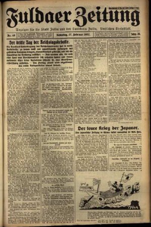Ausgabe vom Samstag, den 27. Februar 1932.