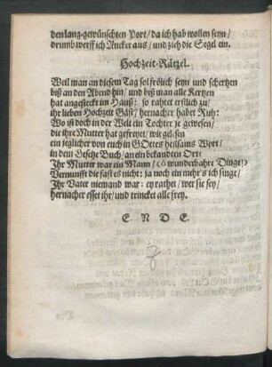 Hochzeit-Rätzel.