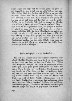 Heimatlosigkeit und Heimfahrt