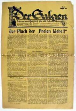 Anarchistisches Satireblatt "Der Galgen"