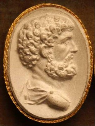 Profilbildnis des Lucius Aurelius Verus (Daktyliothek, Das Alterthum nach Lippert und Visconti)