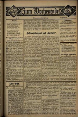Dritte Ausgabe vom Sonntag, den 23. Februar 1930.