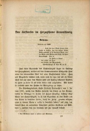 Das Forstwesen im Herzogthume Braunschweig
