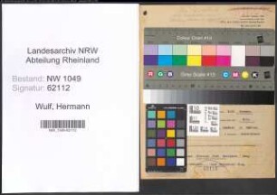 Entnazifizierung Hermann Wulf , geb. 04.04.1902 (Foerster)