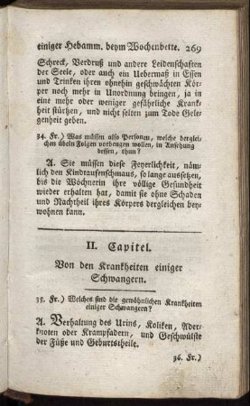 II. Capitel. Von den Krankheiten einiger Schwangern.