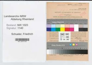 Entnazifizierung Friedrich Schueler , geb. 15.02.1893 (Lehrer)