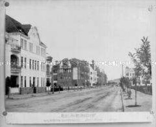Glasnegativ von der Prinz-Heinrich Straße in "Tsingtau"