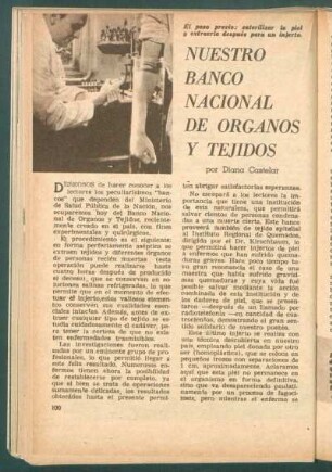Nuestro Banco Nacional de Organos y Tejidos