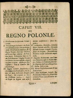 Caput VIII. De Regno Poloniae.