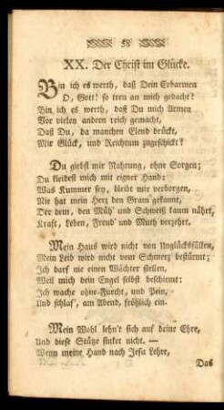 XX. Der Christ im Glücke