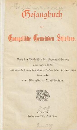 Gesangbuch für evangelische Gemeinden Schlesiens