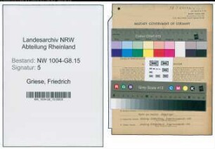 Entnazifizierung Friedrich Griese , geb. 01.01.1914 (Chefkonstrukteur)