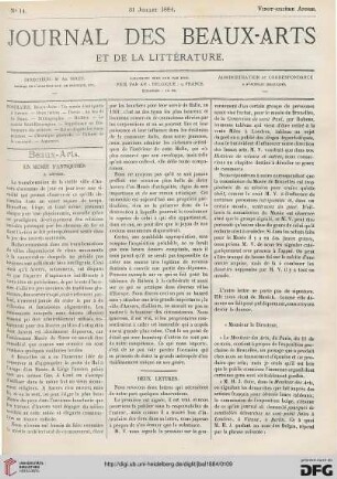 Nr. 14 (31. Juillet 1884)
