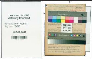 Entnazifizierung Kurt Schulz , geb. 22.12.1911 (Zollangestellter)