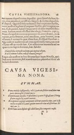 Causa Vigesima Nona.
