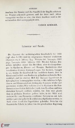 Litteratur und Funde