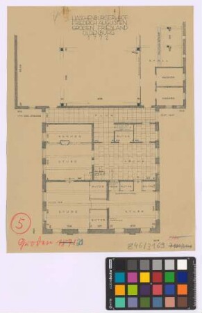 Groden (Wangerland): Haschenburger Hof Friedrich Augusten (erbaut 1772). Wohnteil (Grundriss)