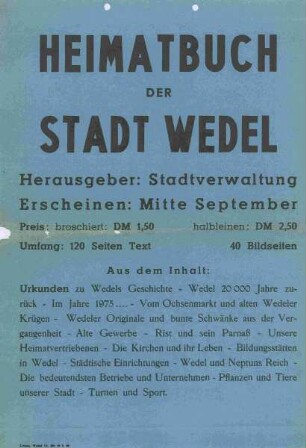 Heimatbuch der Stadt Wedel